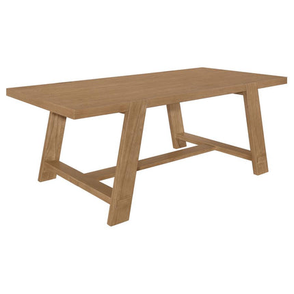 Sharon Rectangular Trestle Base Dining Table Blue and Brown 83.75 x 40 x 30