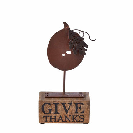 Fall Block Plaque Give Thanks