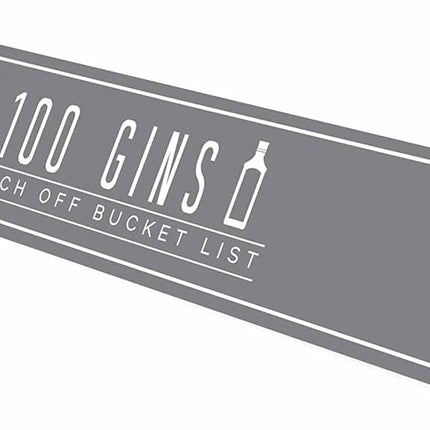 BUCKET LIST - 100 Gins Scratch Off Poster