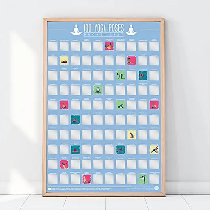 BUCKET LIST - 100 Yoga Poses Scratch Off Poster